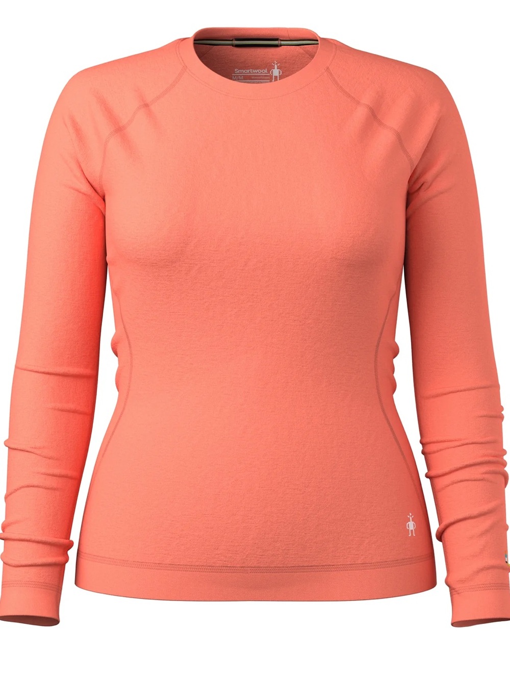 Smartwool Women's Classic Thermal Merino Base Layer Crew Sunset Coral Heather XL